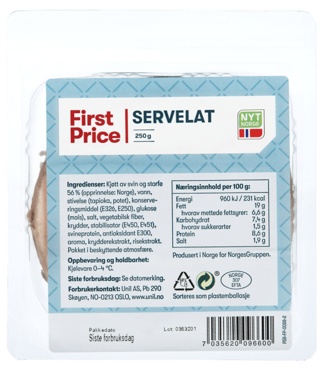Servelat 250g First Price