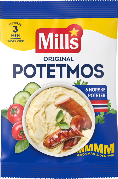 Potetmos Vanlig 90g Mills