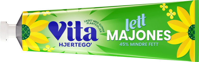 Majones Lett 175g Tube Vita Hjertego'