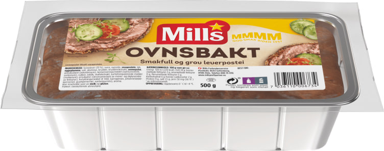Leverpostei Ovnsbakt 500g Mills