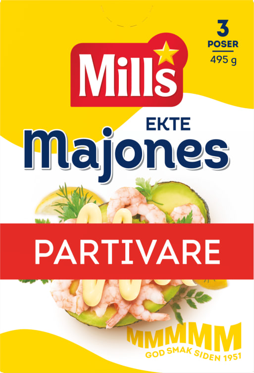 Majones Ekte 3pk 495g Mills