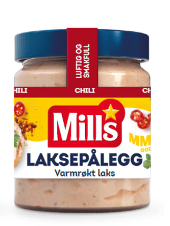 Laksepålegg Varmrøkt Laks&Chili 165g Mills