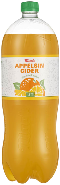 Mack Cider Appelsin Lett 1,5l flaske