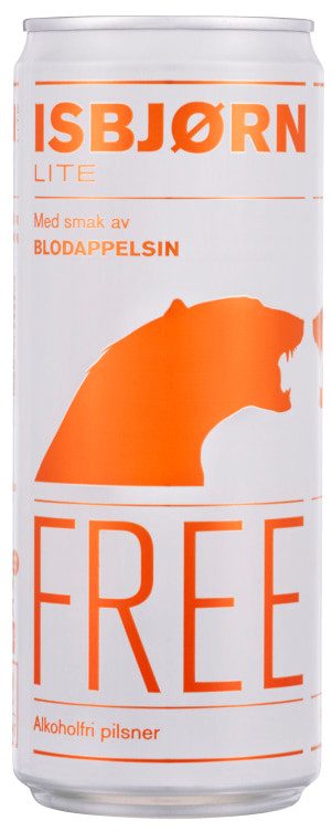 Mack Isbjørn Lite Free Blodappelsin 0,33l boks