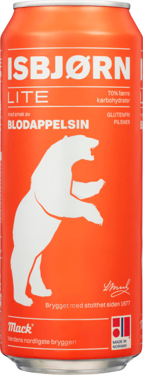 Mack Isbjørn Lite Blodappelsin 0,5l boks
