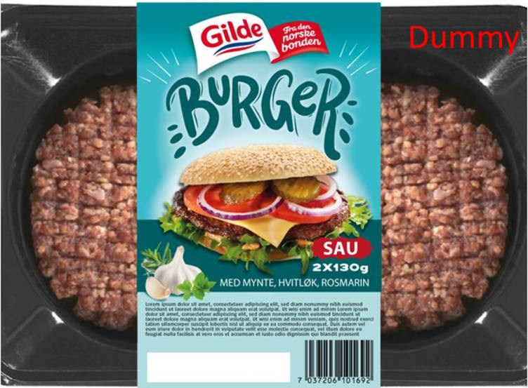 Hamburger Av Får 260g Gilde