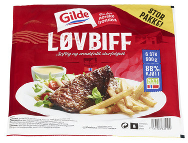 Løvbiff 600g