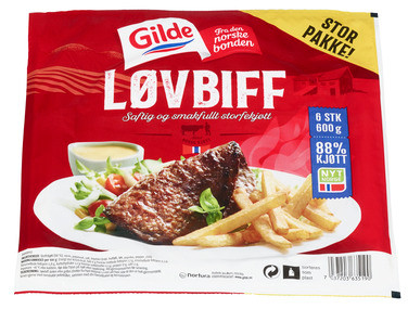 Løvbiff 600g