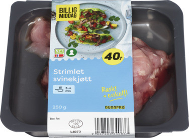 Billig Middag Svin Strimler 250g