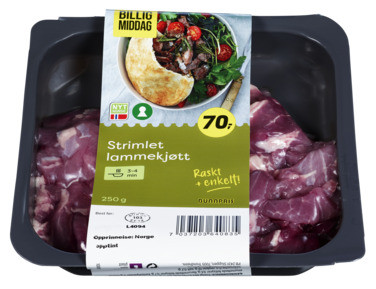 Billig Middag Lam Strimler 250g
