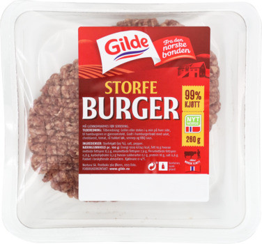 Storfe Burger 260g Gilde