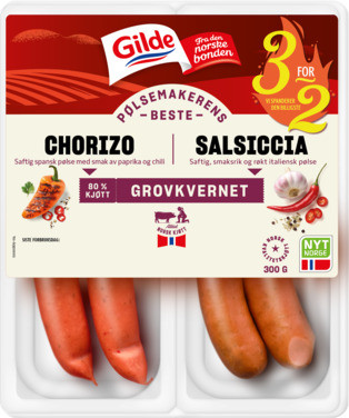 Chorizo og Salsiccia 300g Gilde