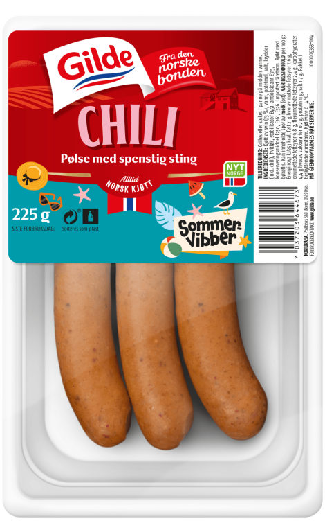 Spesialpølse Chili 225g Gilde