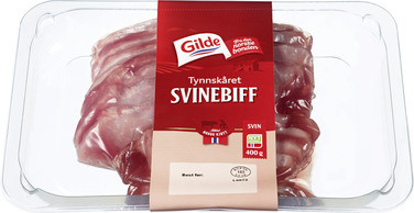 Tynnskåret Svinebiff 400g