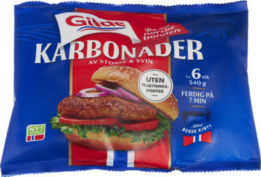 Karbonader Storfe og Svin 540g