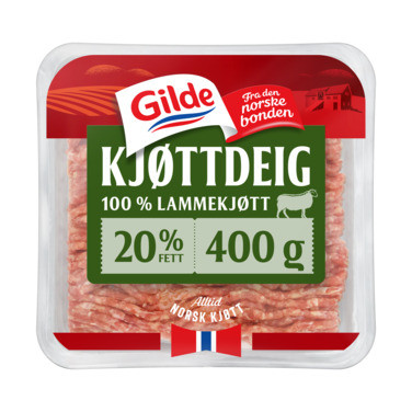 Kjøttdeig Lam uten Salt og Vann 20% 400g Gilde