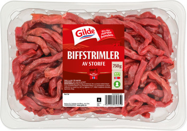 Biffstrimler Storfe 750g Gilde