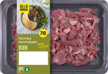 Billig Middag Lam Strimler 250g