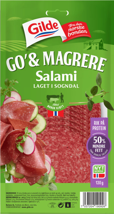 Salami skivet 130g Go&Mager