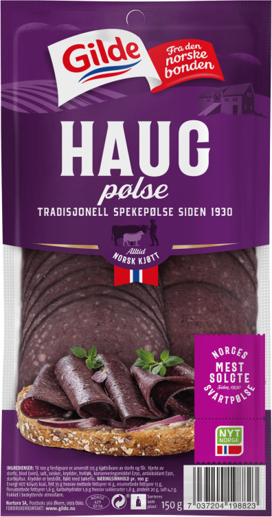 Haugpølse skivet 150g Gilde