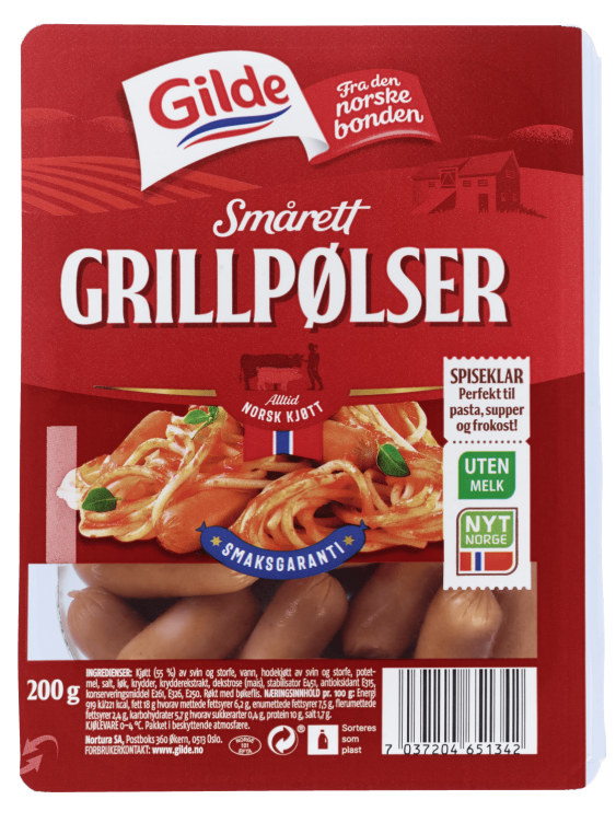 Smårettpølse 200g Gilde