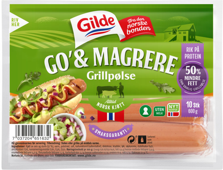 Grillpølse 600g Go&Mager