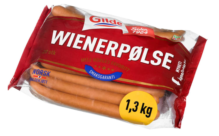 Wienerpølse 1,3kg Gilde