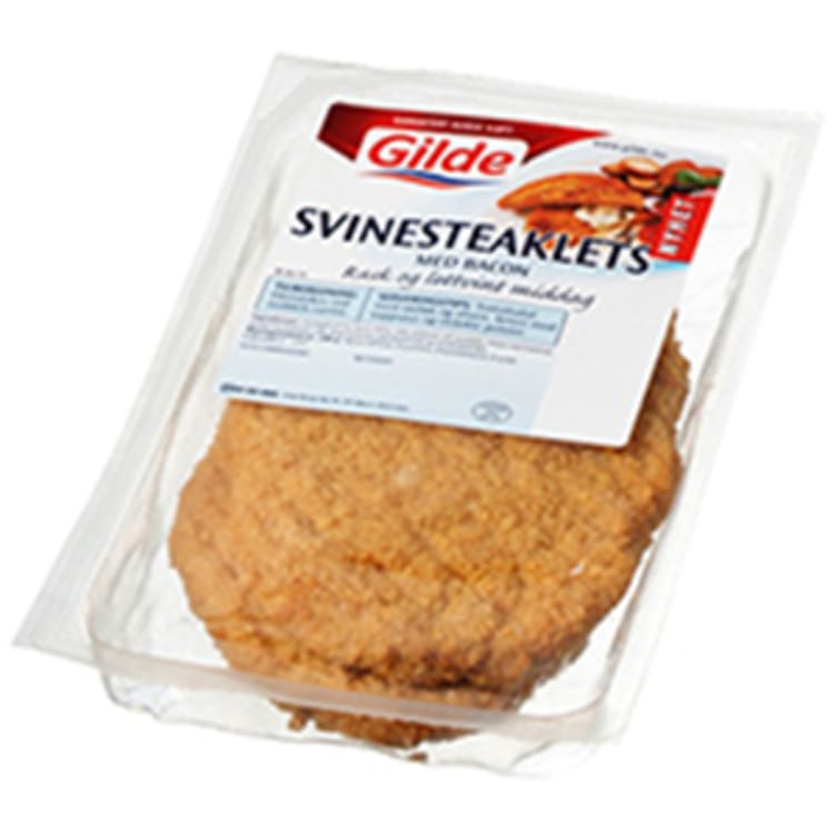 Svinesteaklets m/Bacon 300g Gilde