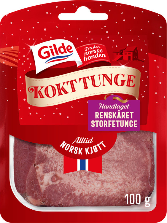 Tunge Kokt skivet 100g Gilde