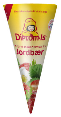 Diplom-is Krone-is Jordbær 125ml