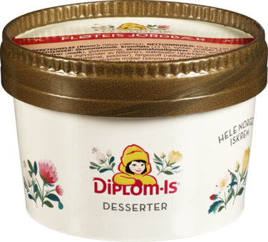 Fløteis Jordbær 120ml Diplom-is