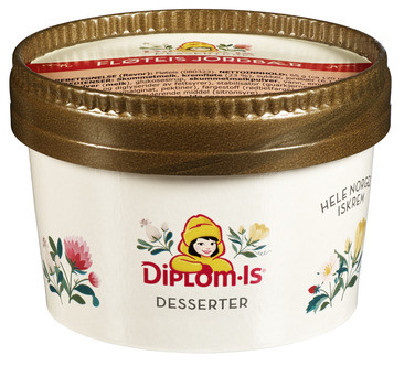 Fløteis Jordbær 120ml Diplom-is