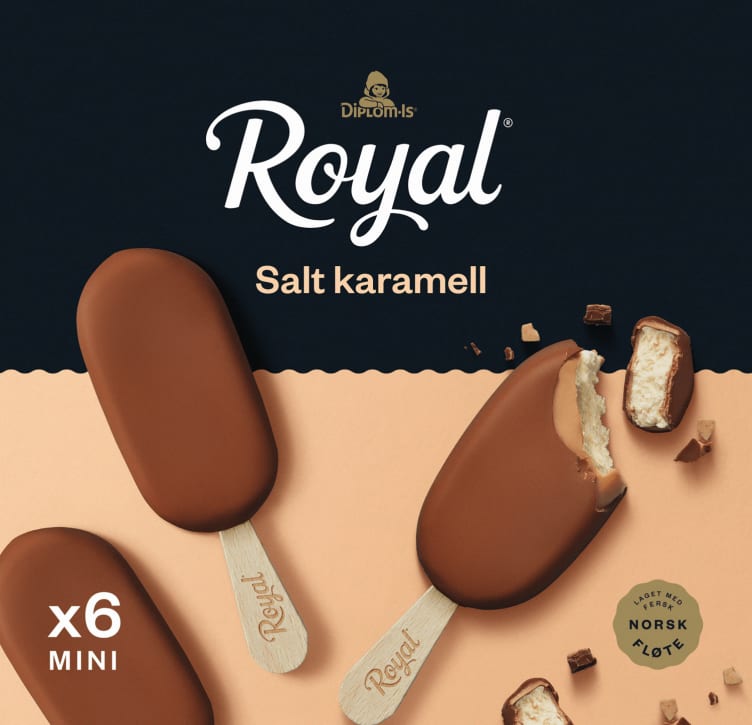 Royal Mini Salt Karamell 6stk Diplom-Is