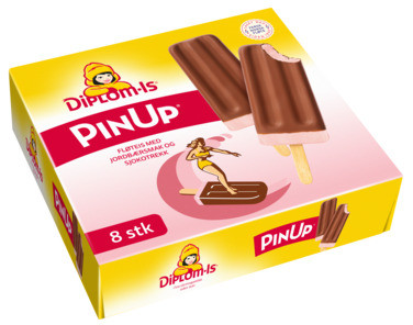 Diplom-is Pinup Jordbær 8stk