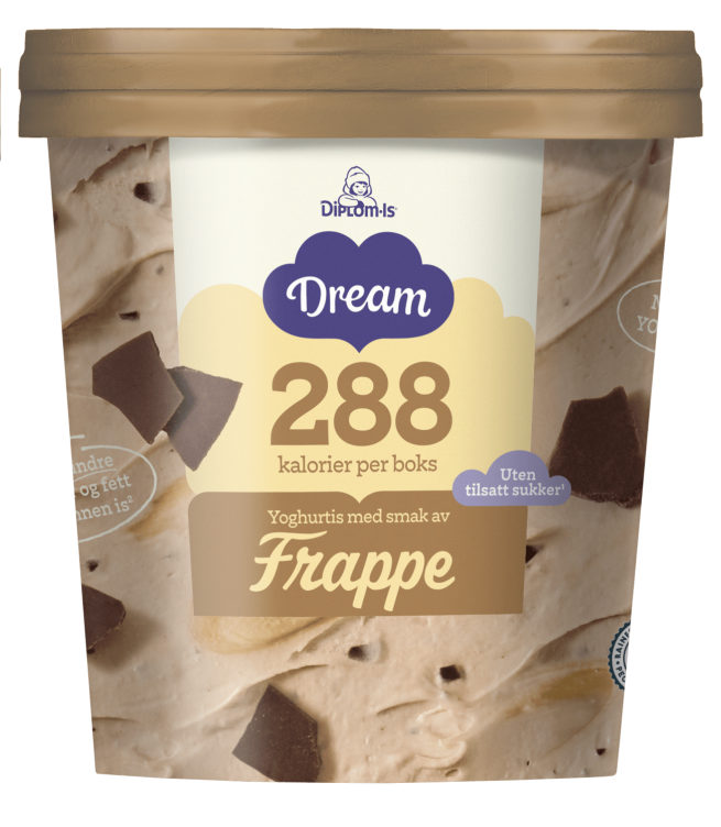 Dream Yoghurtis Frappe u/Sukker 450ml Diplomis