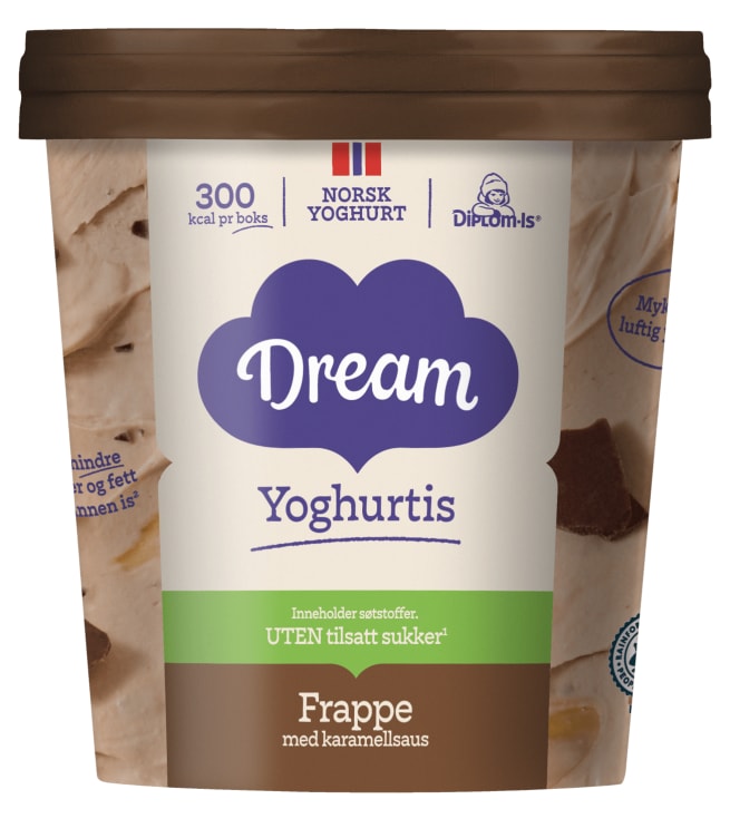 Dream Yoghurtis Frappe u/Sukker 450ml Diplomis