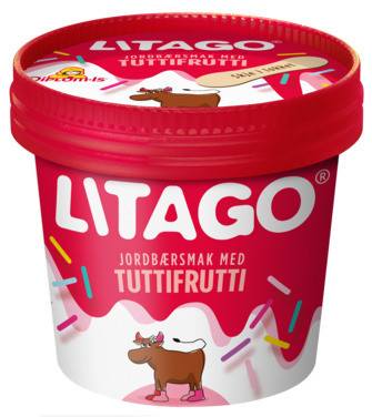 Litago Jordbærsmak med Tuttifrutti 160ml Diplom-is