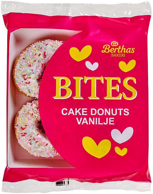 Cakedonuts Vanilje 4pk 150g Berthas