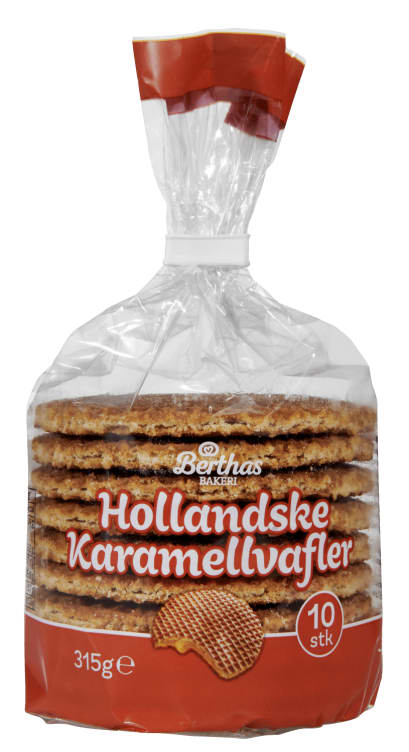 Karamellvafler 10pk 315g Berthas