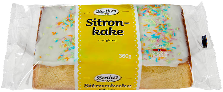 Sitronkake m/Glasur 360g Berthas