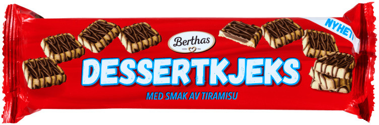 Dessertkjeks m/Sjokoladekrem 102g Berthas