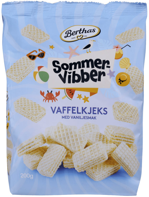 Vaffelkjeks Vanilje 200g Sommervibber