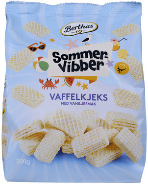 Vaffelkjeks Vanilje 200g Sommervibber BERTHAS