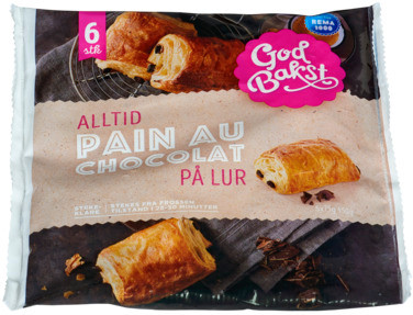 Pain Au Chocolat 6stk 450g God Bakst