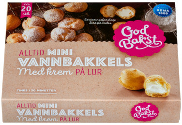 Mini Vannbakkels 20stk 250g God Bakst