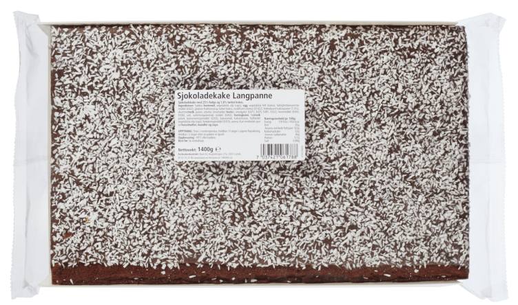 Sjokoladekake Langpanne 1400g Bakeverket