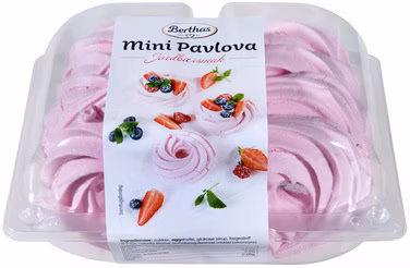 Mini Pavlova Jordbær 8 stk, 120 g
