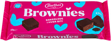 Brownie m/sjokoladebiter 8stk
