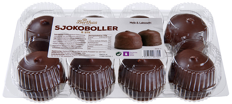 Sjokoboller 8pk 200g Berthas