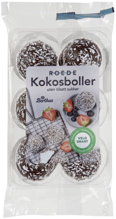 Kokosboller u/Sukker 6stk Berthas